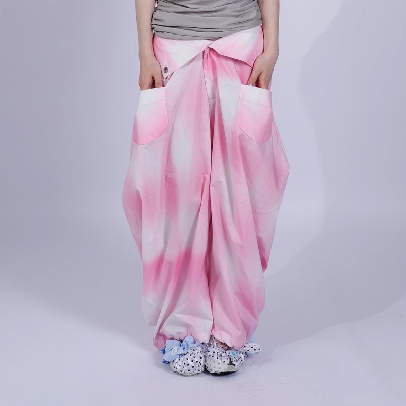 peace888butterfly(ピース888バタフライ)の「グラデーション ピンク ファッティー サギー パンツ(パンツ)」