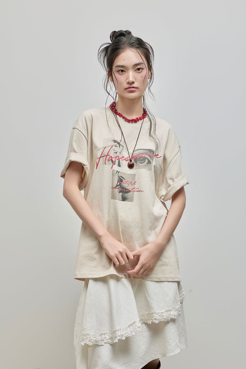 Inspiration Vintage Washed Tee_Cream