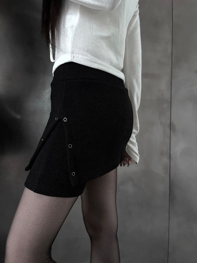 knit eyelet skirt pants (2color)
