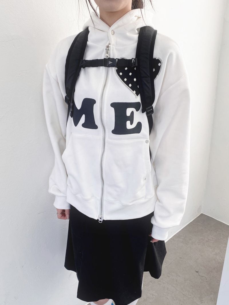 Love me!♥ hood zip-up (2color)