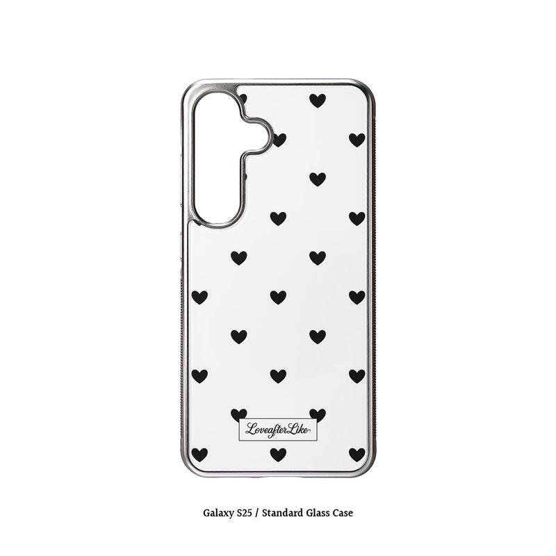 [MADE]black love dot Standard Glass phonecase