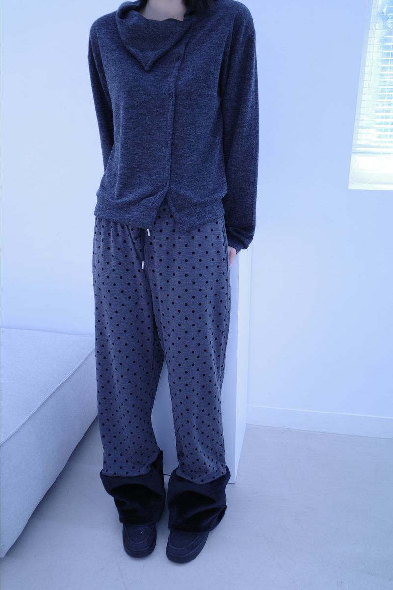 Yuse unbal button cardigan