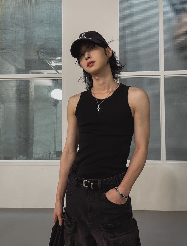 2PLAN（ツープラン）の「[LANARCH] Destroyed Logo Sleeveless（Tops）」