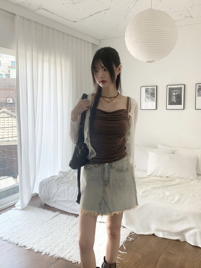 Rattan Vintage Washed Surgical Mini Skirt