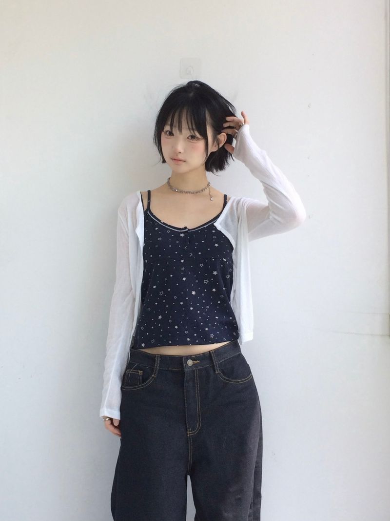 Dawn Star button sleeveless