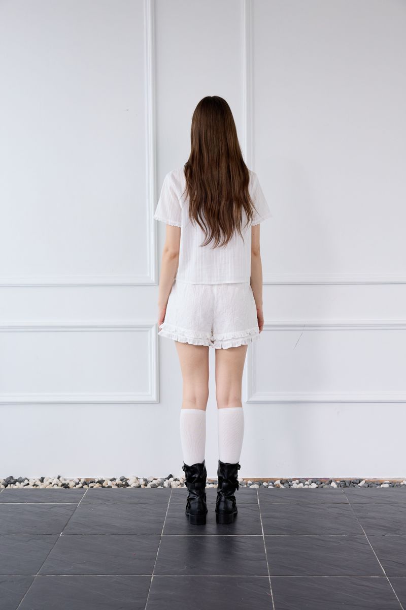 SWEETIE COLLAR HALF BLOUSE