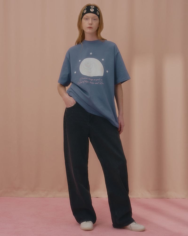 CHARMING SHELL TSHIRT-BLUE