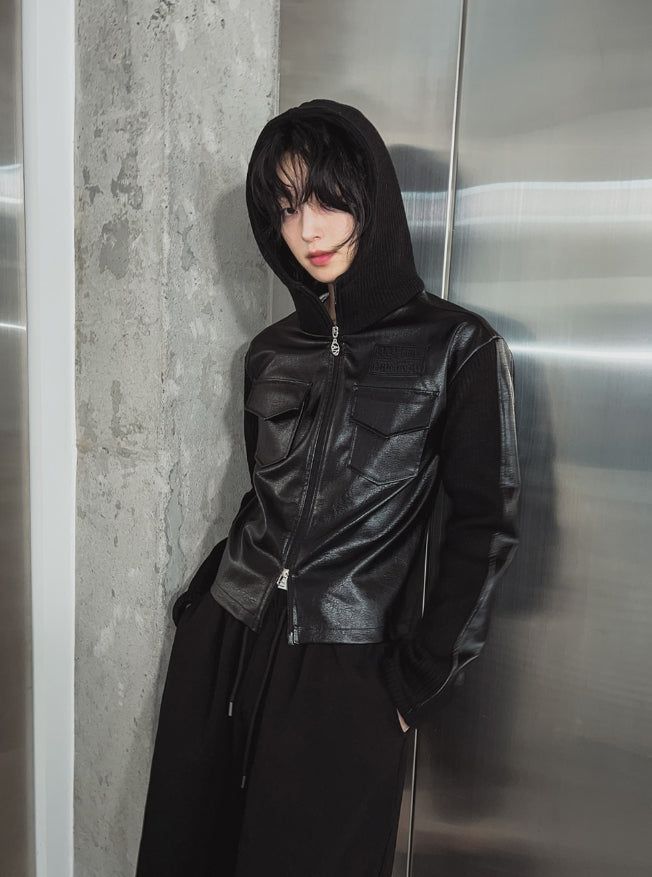 2PLAN（ツープラン）の「[LANARCH] Noble Leather Pocket Hooded Zip-Up（ジャケット/アウター）」