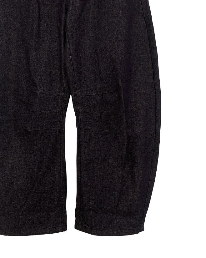 Creamb Cut Pintuck Denim Wide Pants