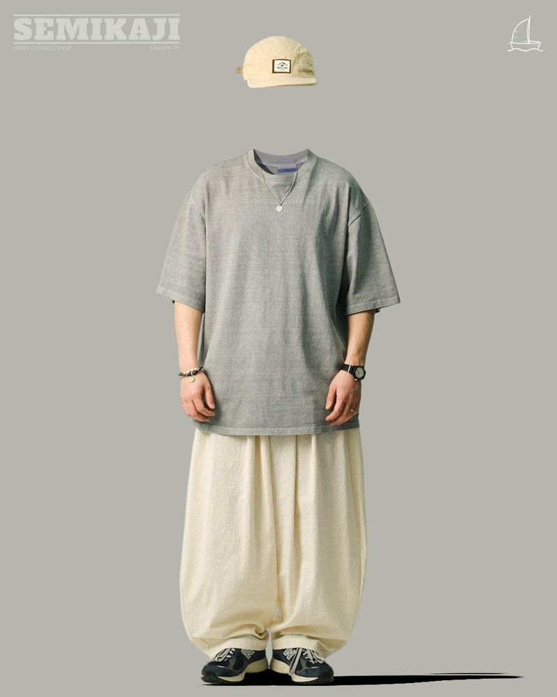 [SEMADE] Summer Linen Banding Balloon Pants