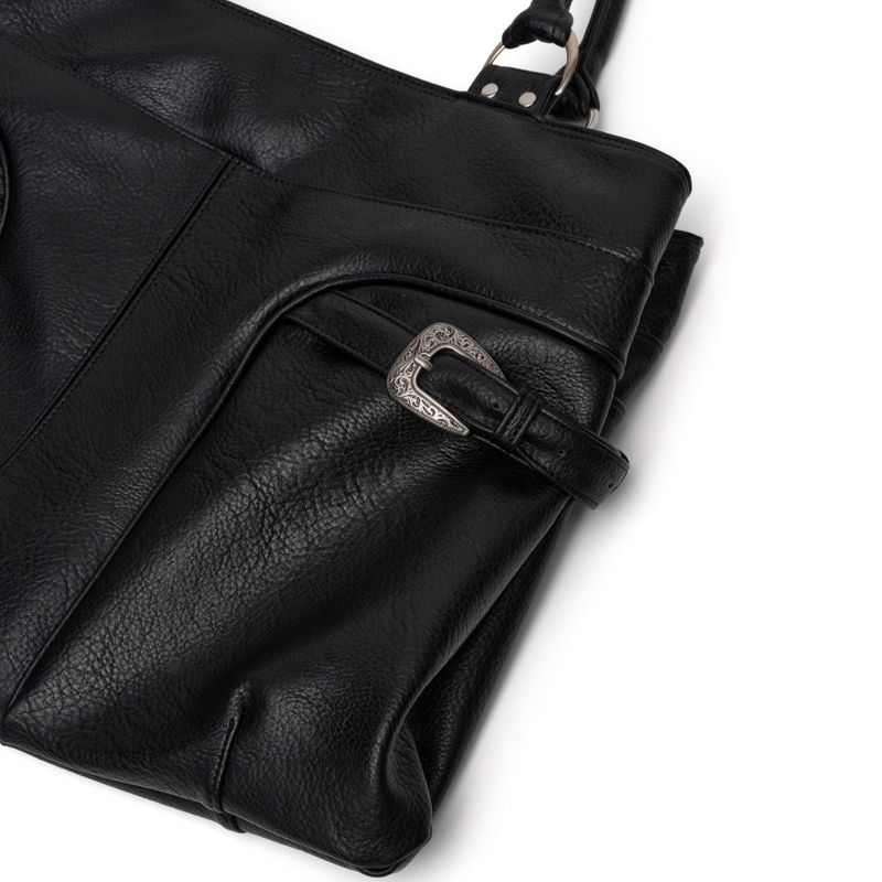 INNER ZEBRA BUCKLE BIG BAG [BLACK]