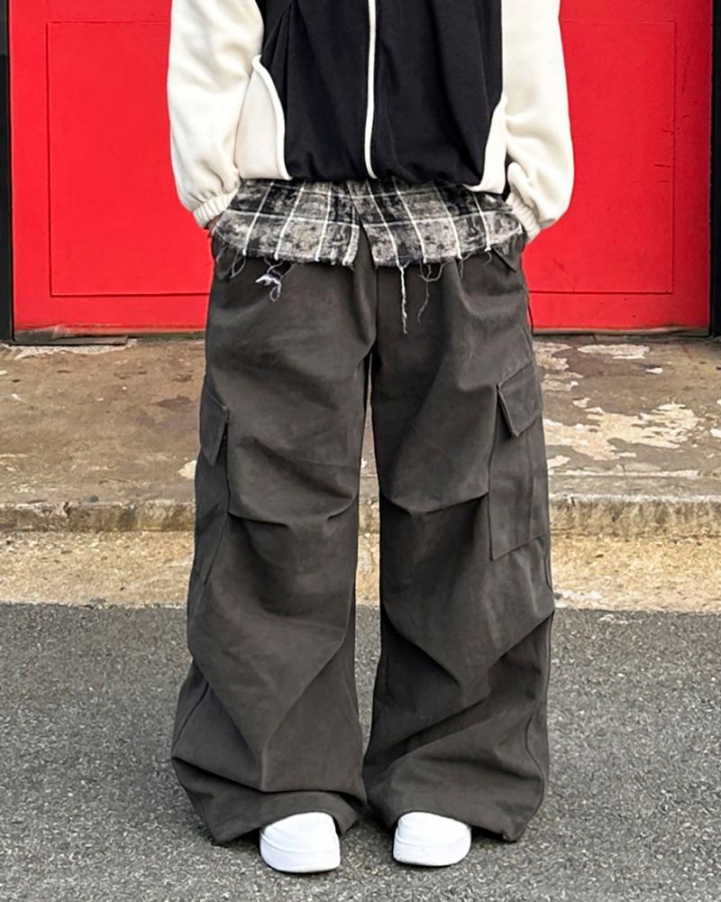 Work Cargo Pants 2C Peach Brushed Wide