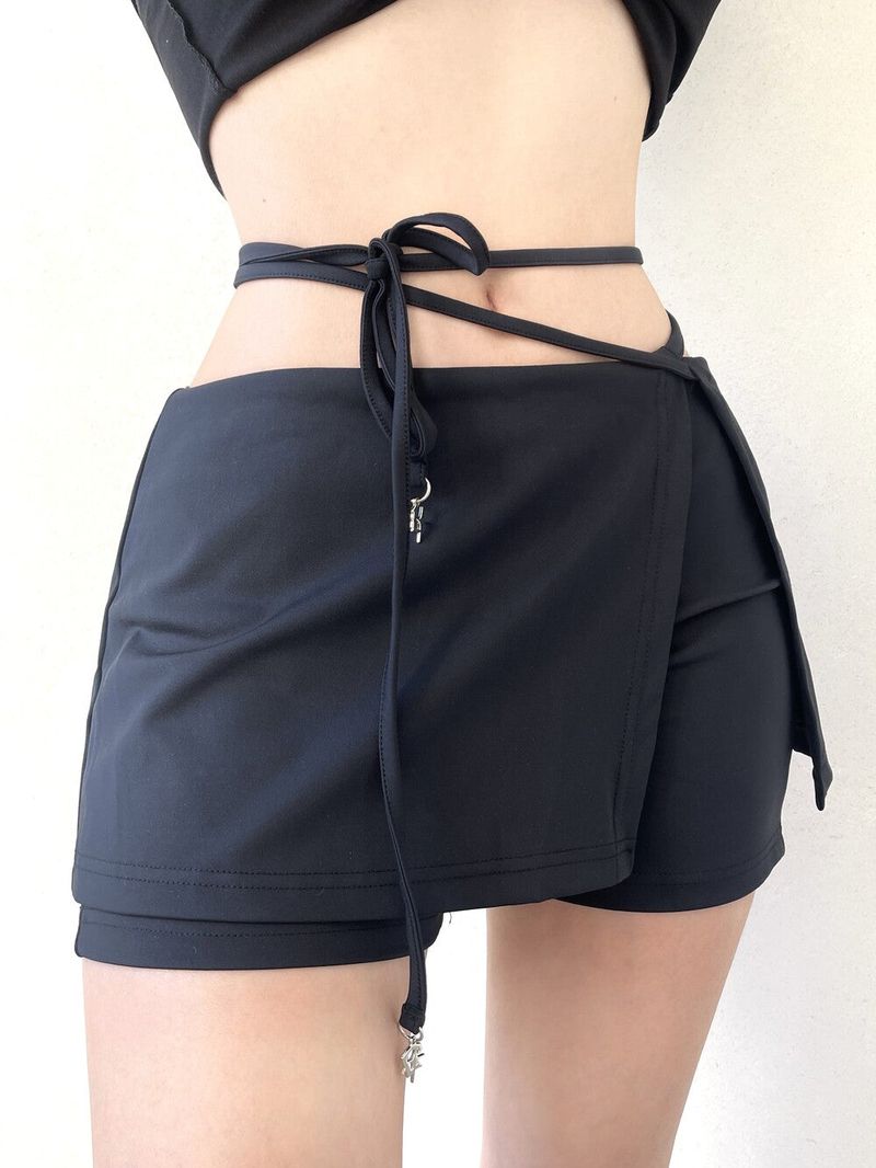 1046. Core string charm mini sk leggings (2color)