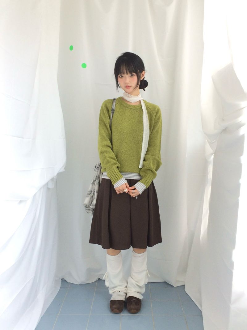 veloni basic bell pleats skirt