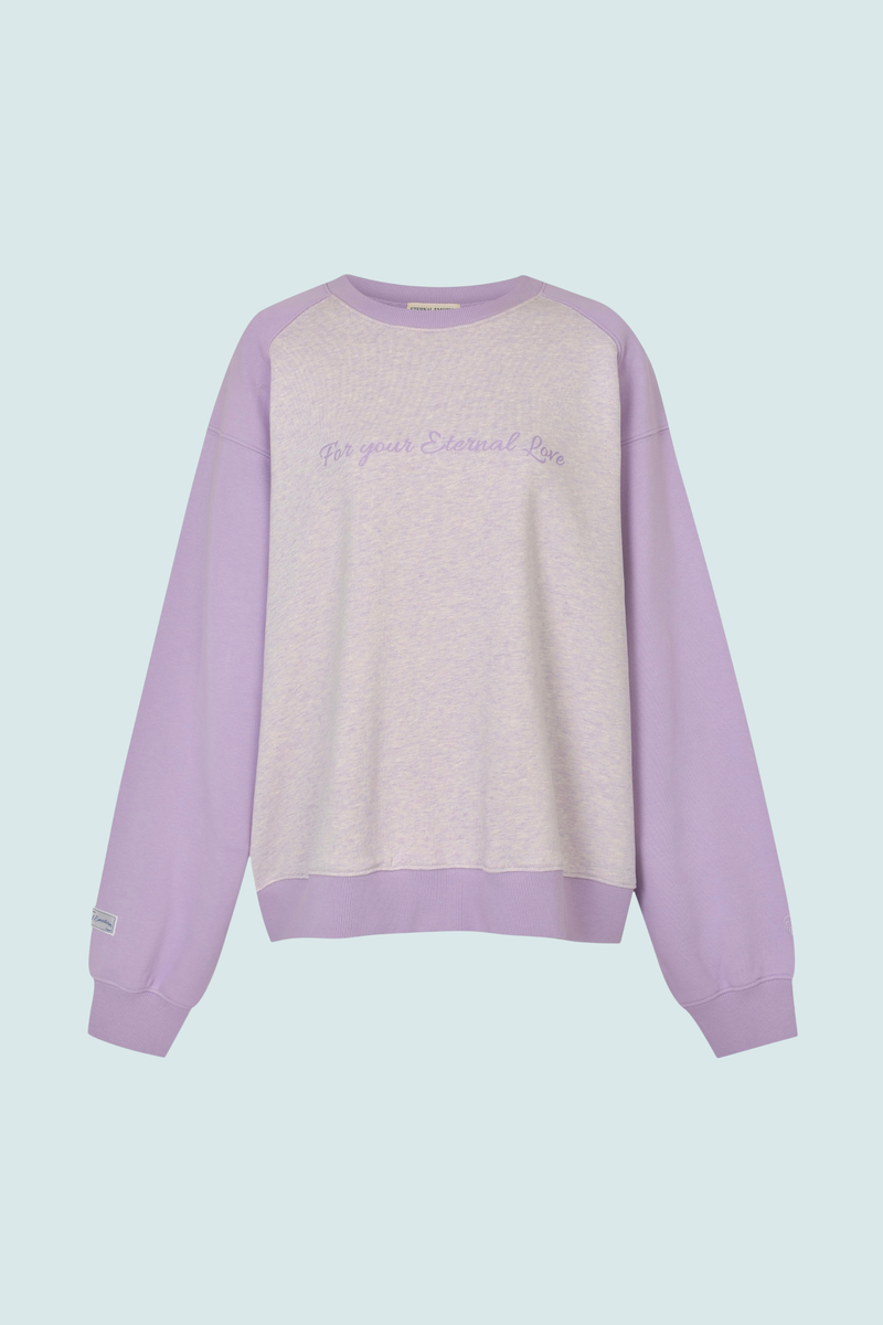 PEACE REGLAN OVER SWEATSHIRTS (PURPLE)