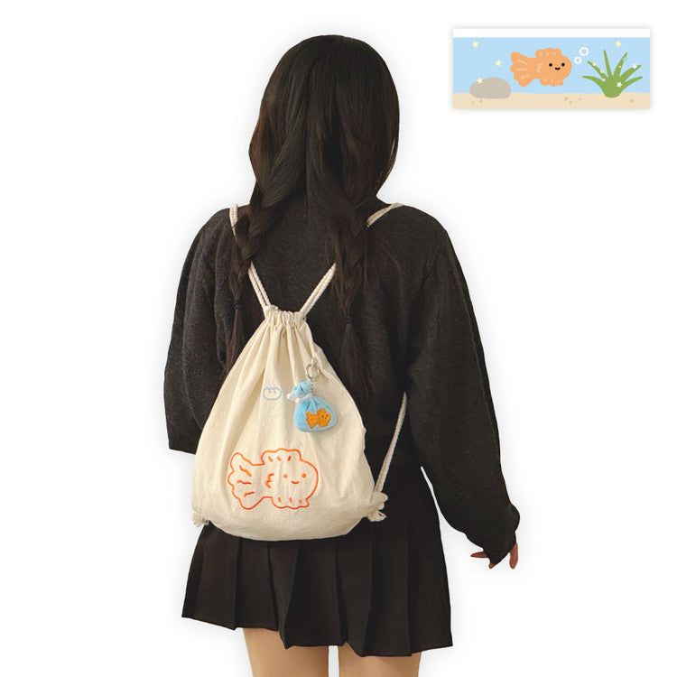 HOOKKA HOOKKA STUDIO（フカフカスタジオ）の「String Backpack - Fish（Bags）」