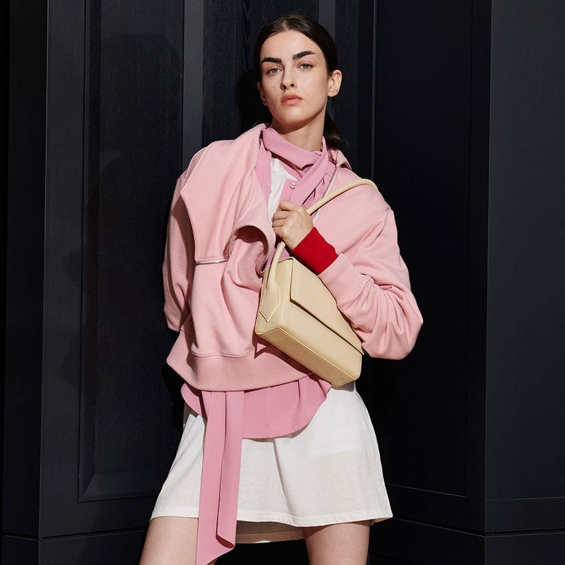  PUBLICKA JULY SHOULDER BAG, BUTTER