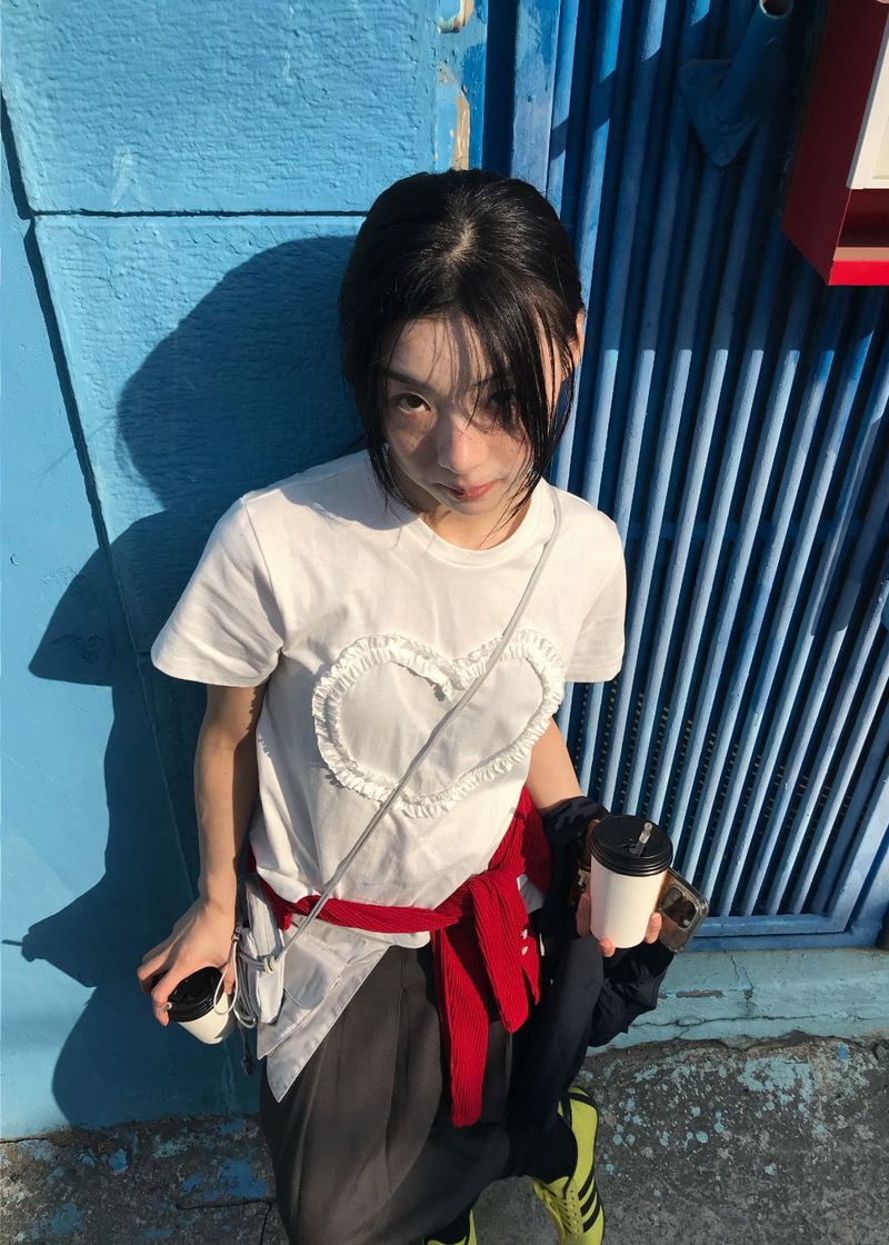FRILL HEART T-SHIRT
