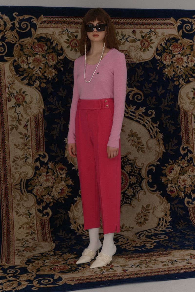 Pin tuck pants
