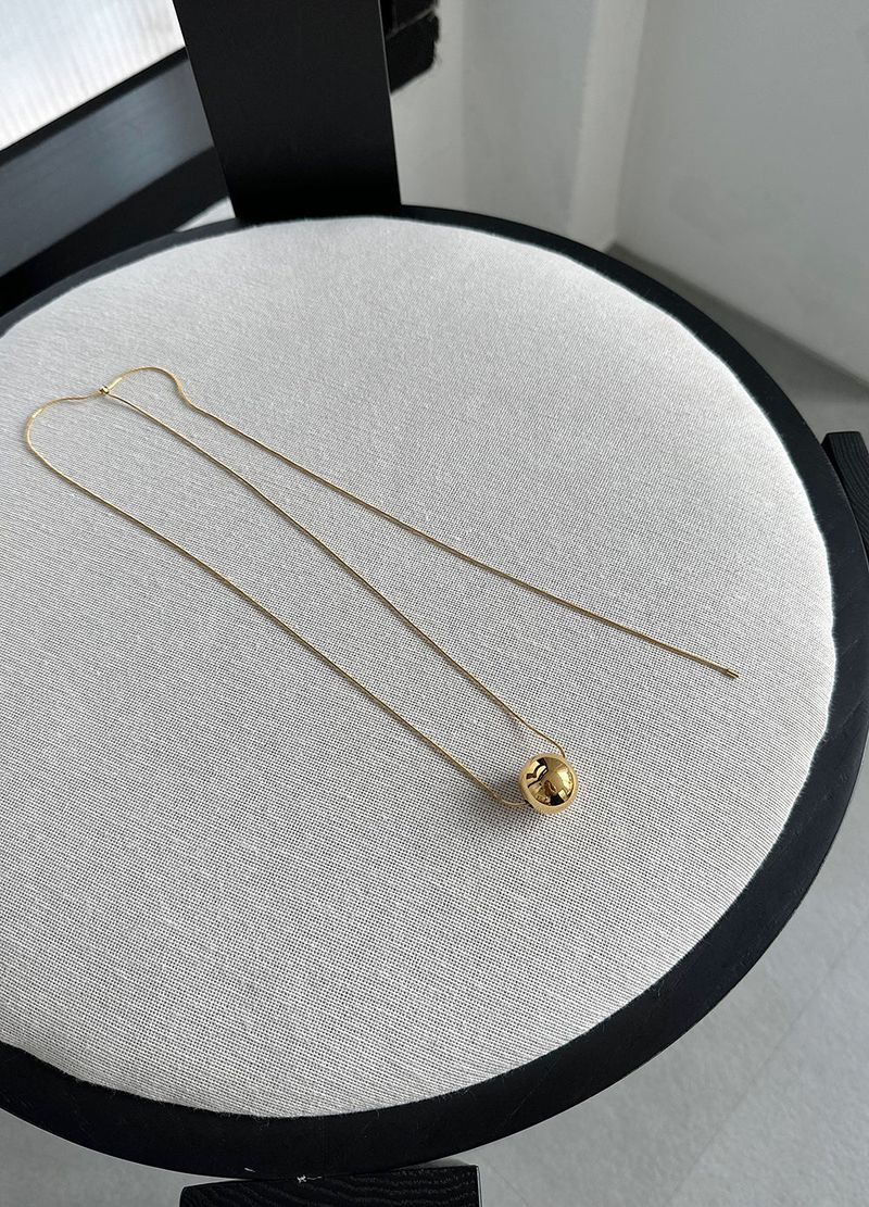 maxy moving ball necklace - gold