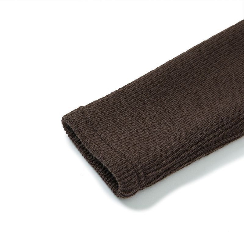 ヘイリーカラーニットカーディガン / Haley Collar Knit Cardigan [BROWN]