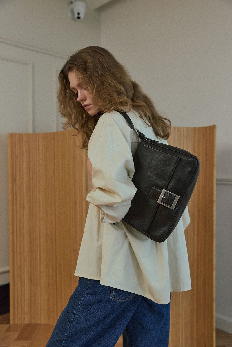 MADE_Clasp Bag/ DARK BROWN