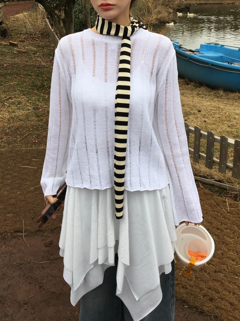 Peanut Stripe Muffler (3c)