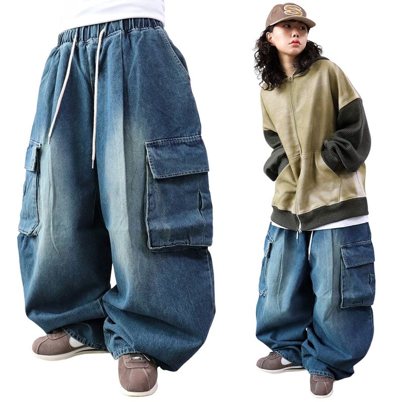 Wide Y2K Cargo Balloon Pants