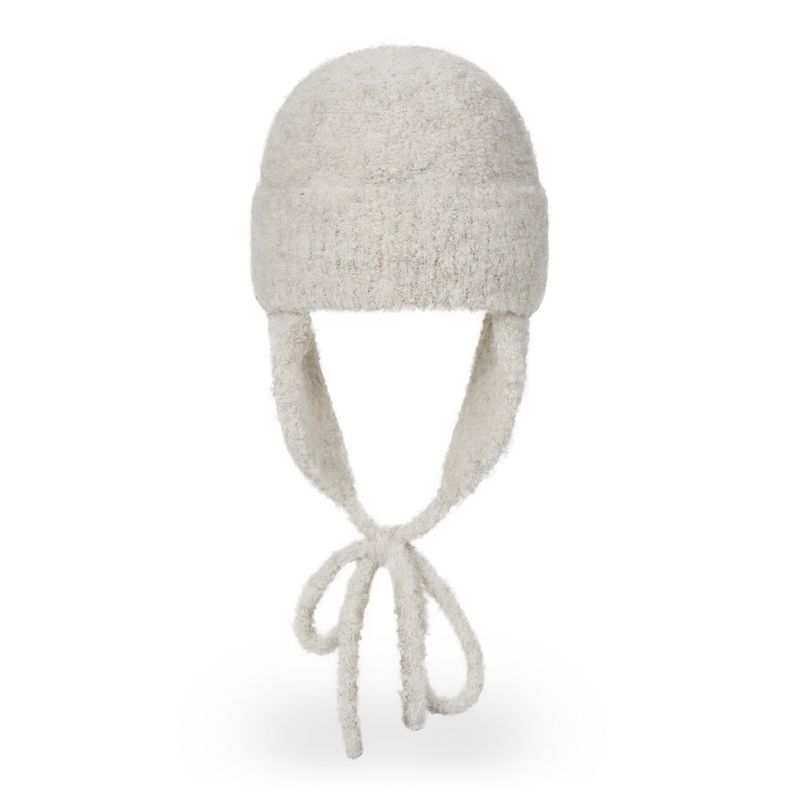 VA Patch Fly Knit Beanie / Cream