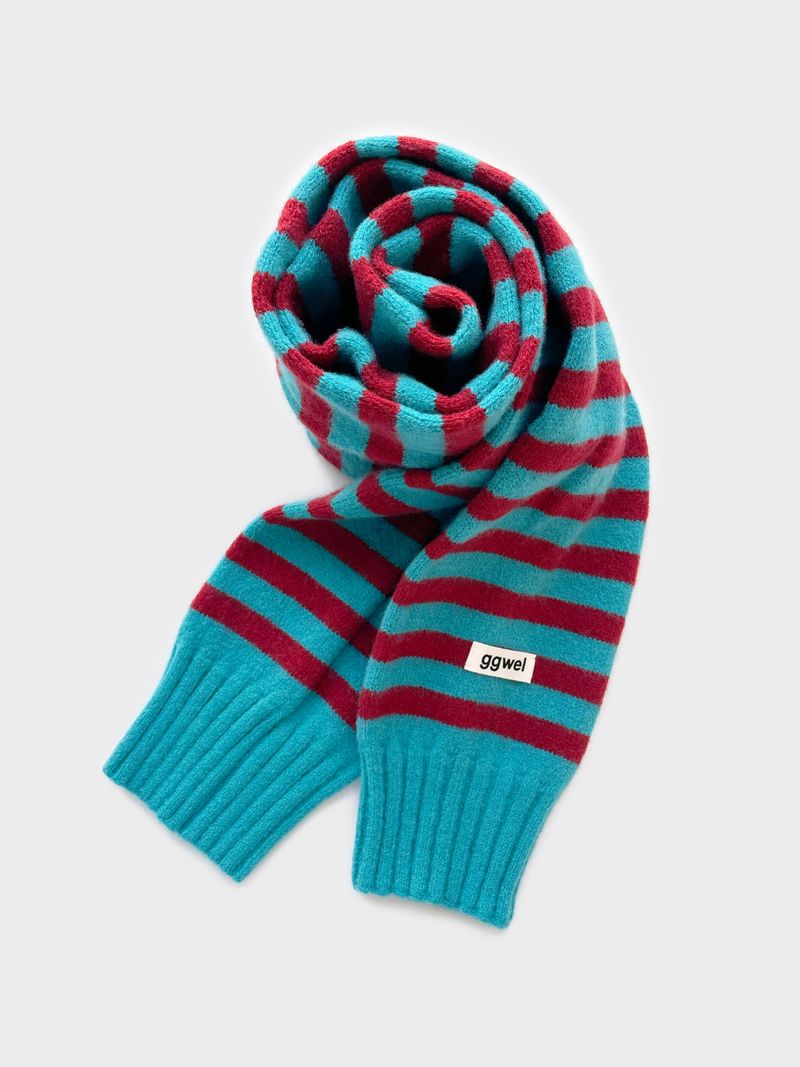 KNIT STRIPE MUFFLER