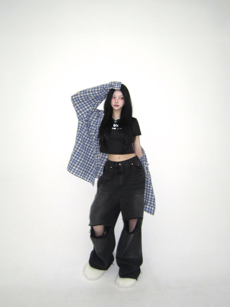 Linen checkered shirt