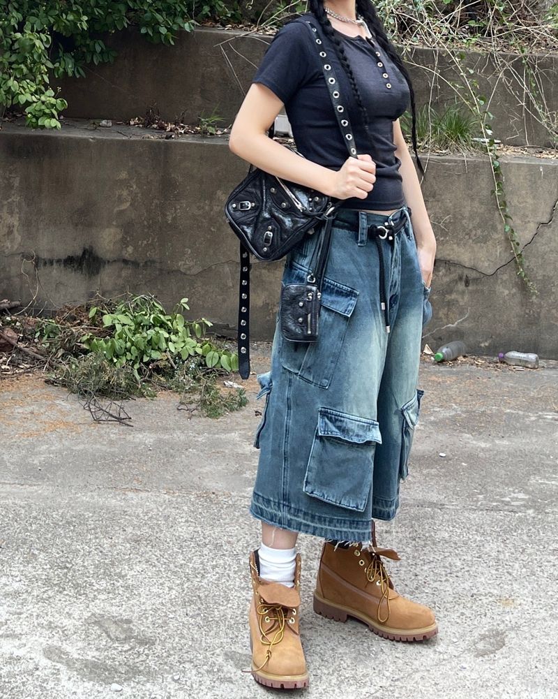 Origin Vintage Cargo Denim Bermuda Pants