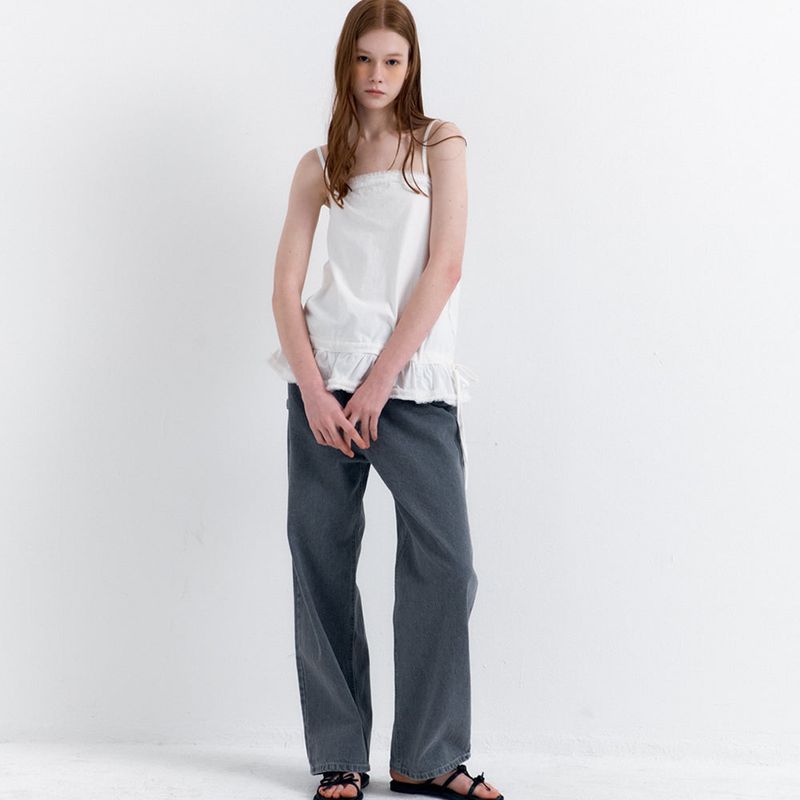 Frill Layered Sleeveless Ivory
