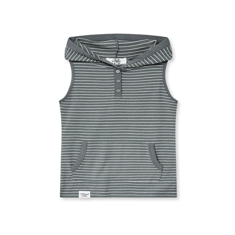 MIDNIGHT MOVE（ミッドナイトムーブ）の「hd stripe top (dark grey)（Tops）」