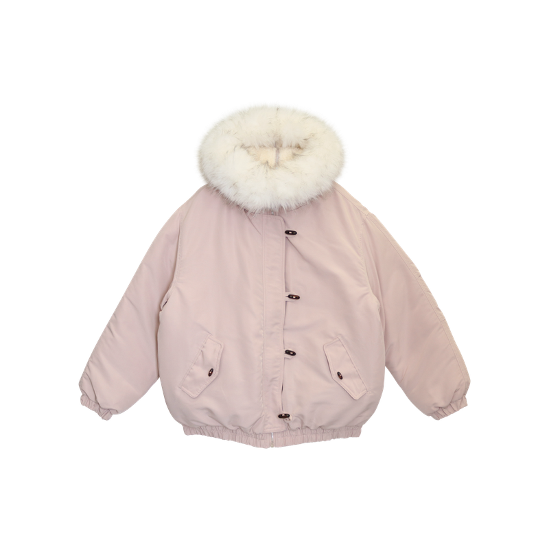 WINTER FUR HOODED PUFFER JACKET