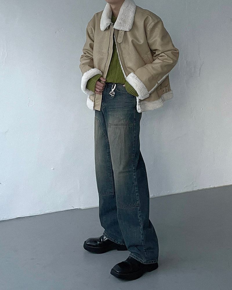 ECT bold Oversized fit suede jacket (3 colors)