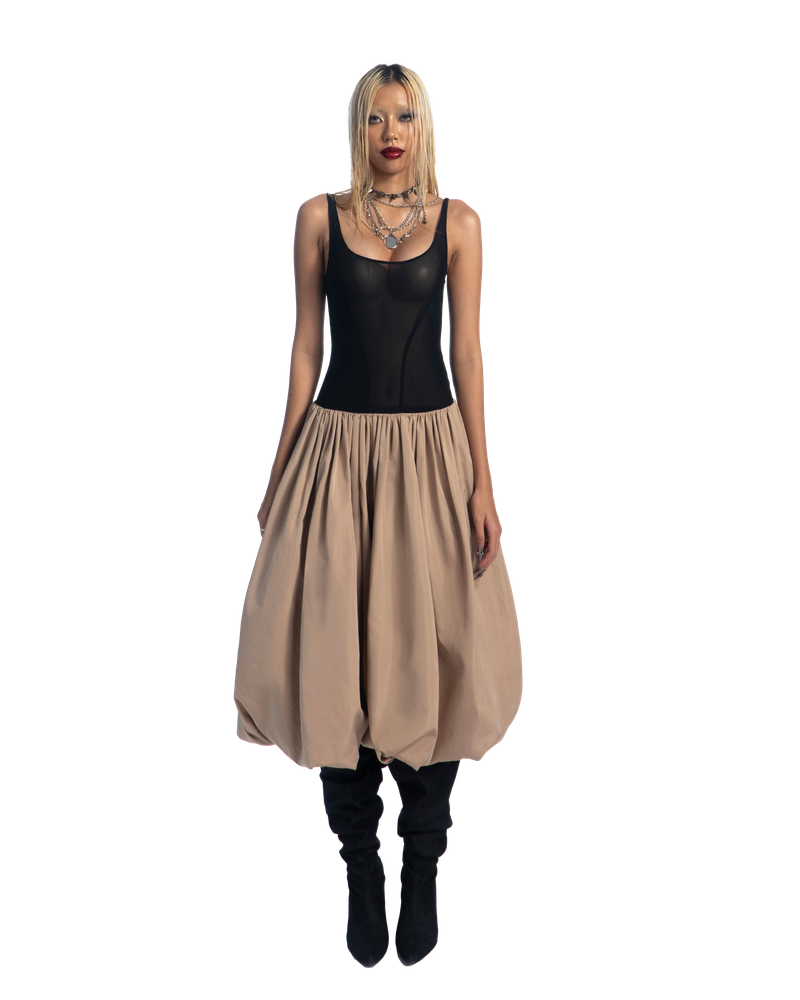 TATICHU（タティチュ）の「Puzzle Mesh Tank Bubble Midi Dress（Dresses）」