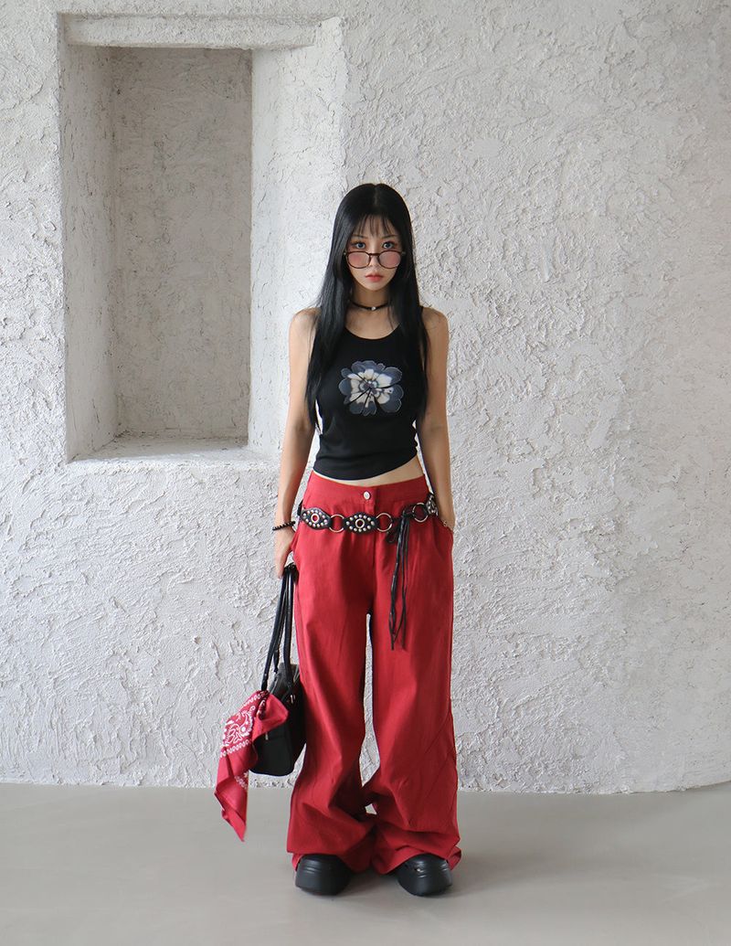 F/W Flower Slim Sleeveless
