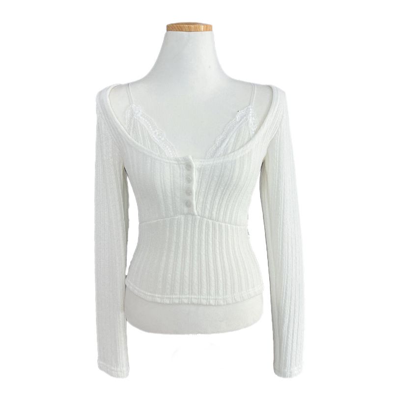 Zia Lace Strap Ribbed Knit 