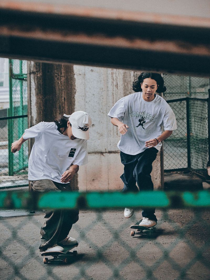 MID90 BAGGY OXFORD PANTS NAVY