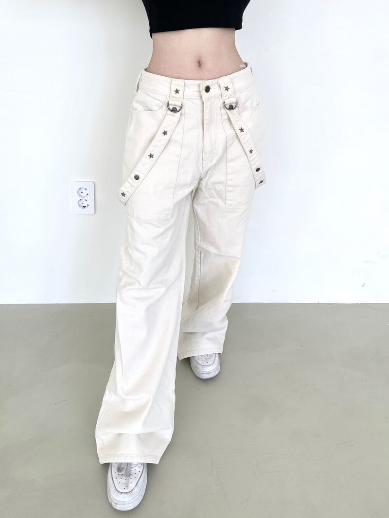 Seow(ソウ)の「1100. スターアイレットカーゴワイドパンツ(パンツ)」