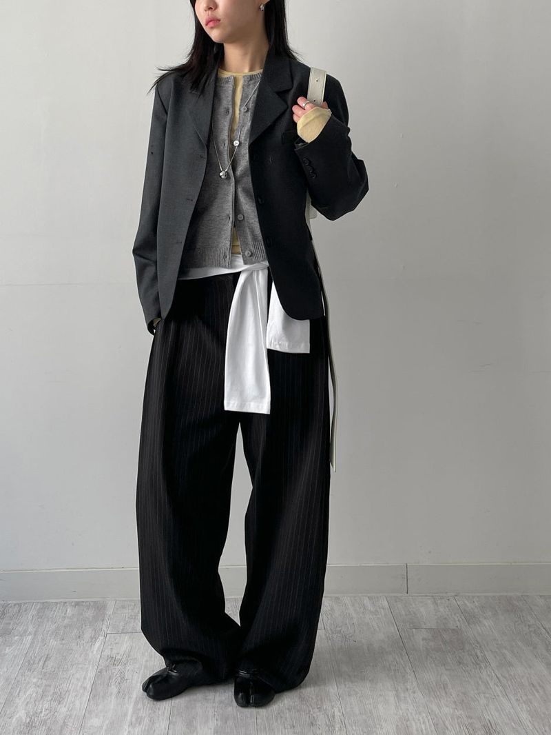 Back-button Single Loose-fit Short Jacket
