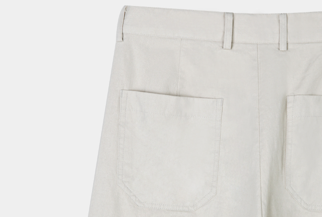 Look Mallet Classic Two-Tuck Cotton Wide Pants
