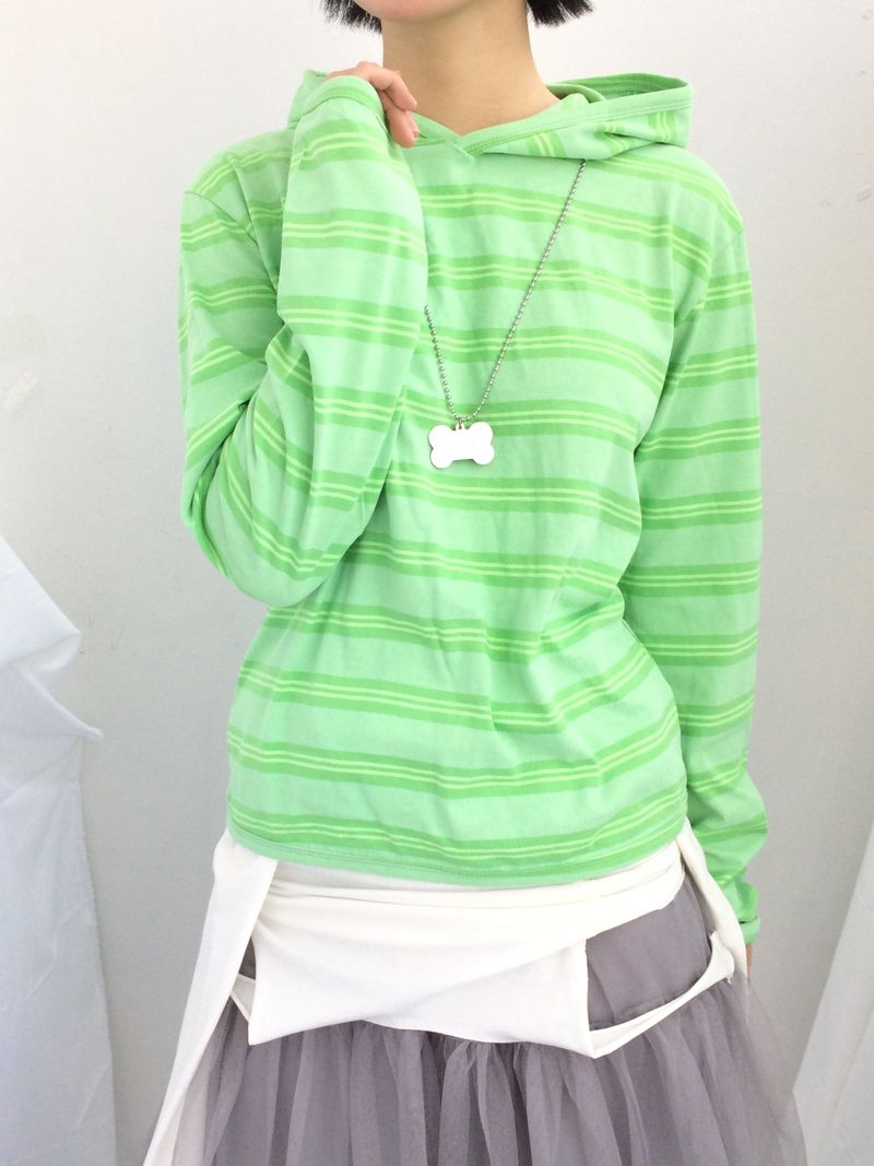 Stripe Lime Hood