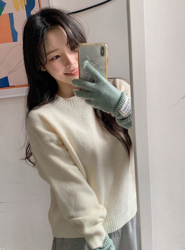 #Winter Pastel Soft Round Knit (3color)