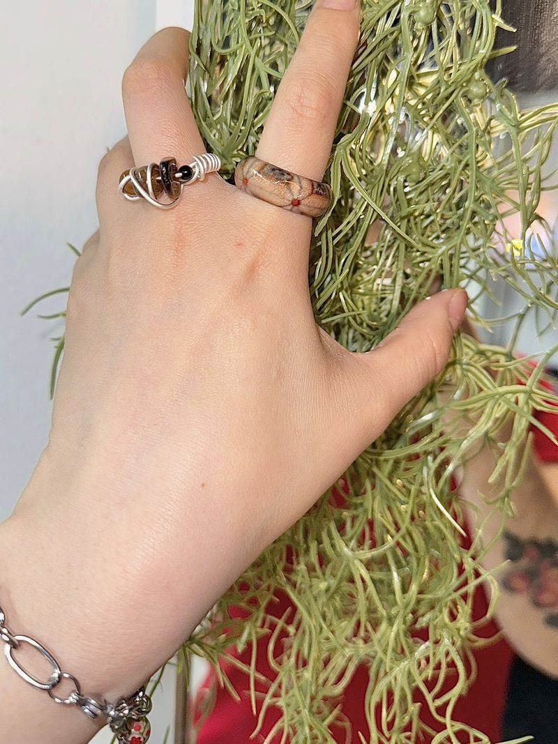 Wood pattern ring (random)
