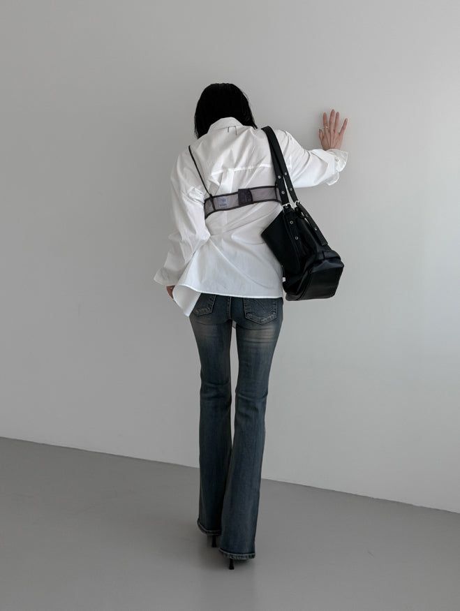 Hervo embroidered bootcut denim