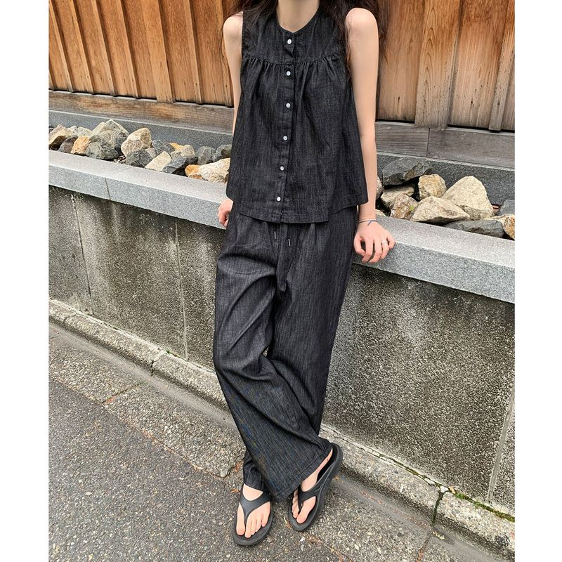 Matil denim banding pants