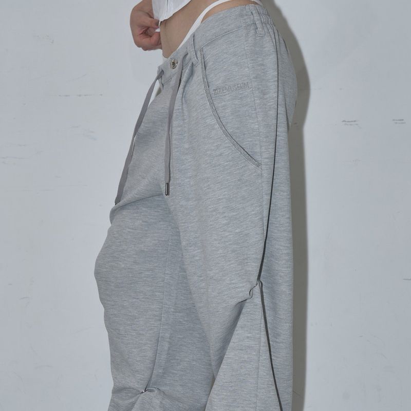 UTILITY POCKET WIDE SWEAT PANTS (WHITE)