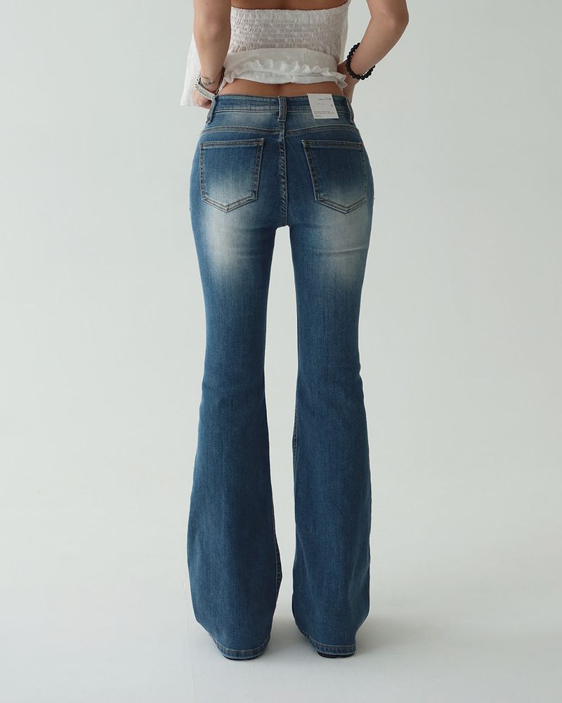 Qwz Pocket Washing Bootcut Jeans